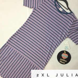 LuLaRoe Striped Julia Dress NWT